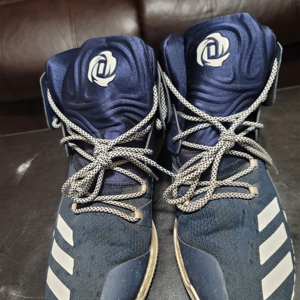 Adidas Men's Blue High-Top Athletic Shoes